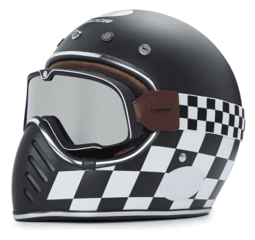 Capacete Lucca Magno X Checkered Com Óculos Googles - Imagem 3