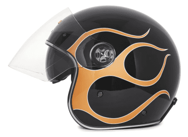 Capacete Lucca Galaxy 3 em 1 Gold Flame