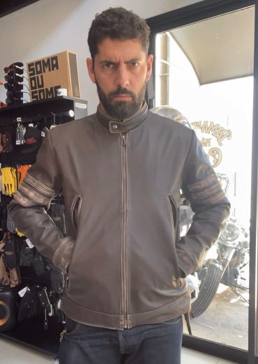 Jaqueta de Couro Masculina Old Rider - Imagem 4