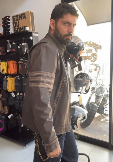 Jaqueta de Couro Masculina Old Rider - Imagem 2